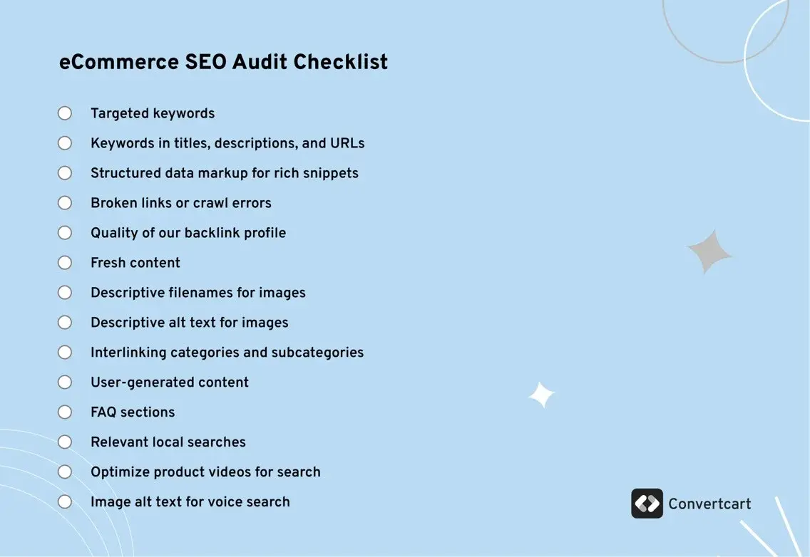 eCommerce SEO Audit Checklist for Increase in Conversion Rates